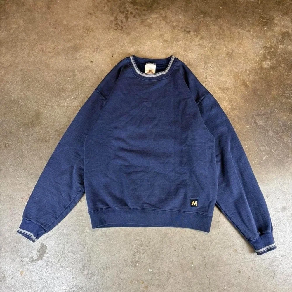 Members mark Navy blue sweatshirt with white stripes Men's Size: Small